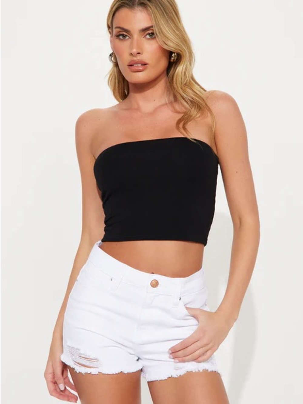 Fashion Nova Lyla Double Lined Tube Top - Black M